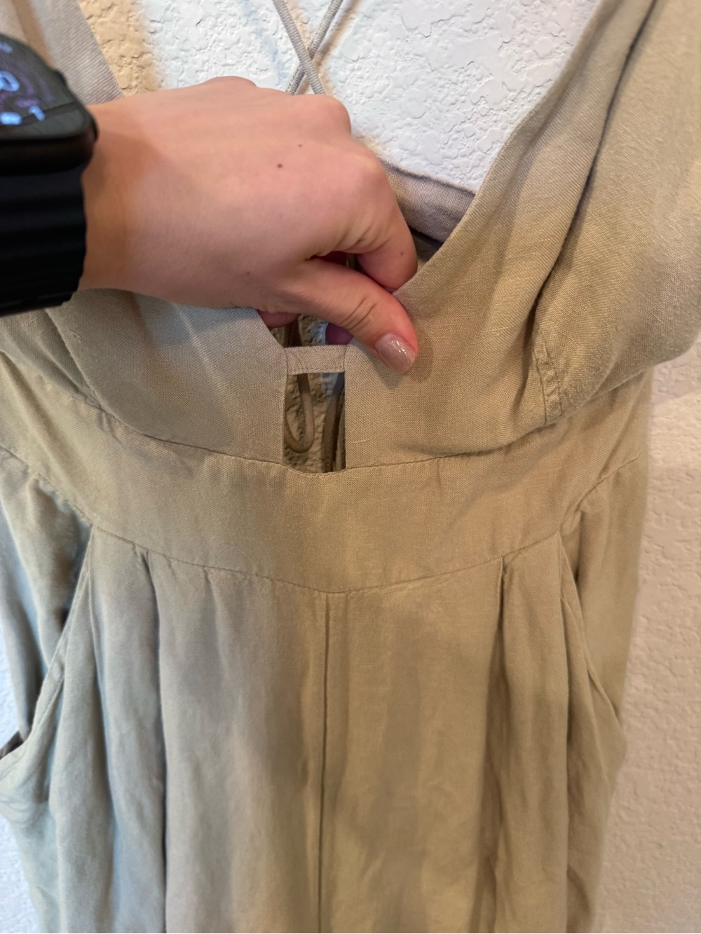 Free People Women’s Taupe Wide Leg Boho Jumpsuit Size Small - Picture 6 of 11